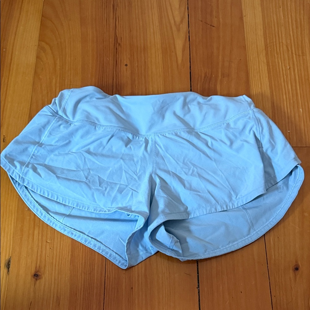 Linen blue size 6 low rise speed ups 2.5 inseam